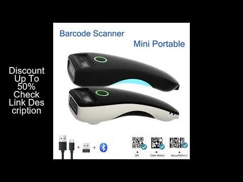 2D Barcode Scanner Bluetooth 2.4G Wireless 1D 2D QR Code Mini Handheld Portable Pocket Reader IOS An