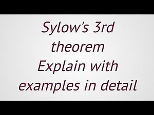 Lec#73||Group theory||Sylow's 3rd theorem ||Explain with examples