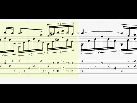 Franz Schubert: Ave Maria full tablature/sheet music for solo fingerstyle guitar