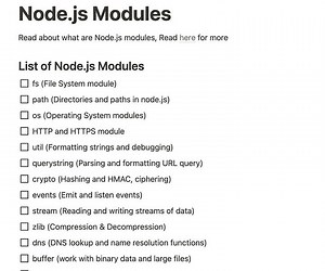 20 core Node.js modules to learn