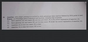 Assertion : DNA finger printing is a method in which polymerase... | Filo