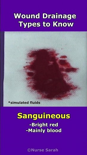 Wound Drainage Types Nursing: Serous, Sanguineous, Serosanguineous, Purulent #shorts