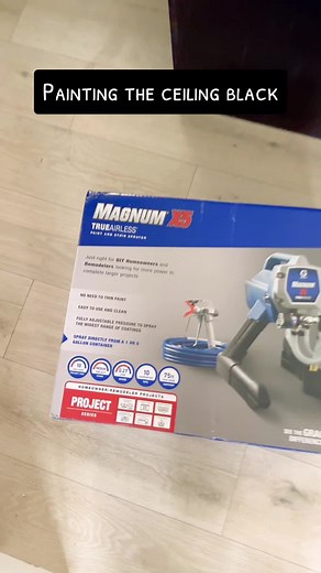 The steps to painting your basement ceiling black #homeimprovement #diyproject #homerenovation #renovation #painting #paintingtips #paintsprayer #diy #howto #tutorial #graco