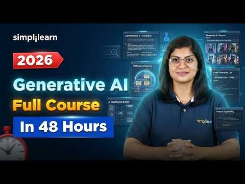 Generative AI Full Course 2026 | Generative AI Tutorial For Beginners | Gen AI Course | Simplilearn