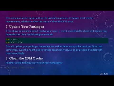 Fixing npm install Fails: Resolving Dependency Tree Errors with Ease