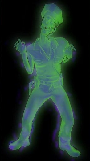 Free Halloween Projector Loops, Spooky Hologram Video Loop, Walking Zombie police for Windows