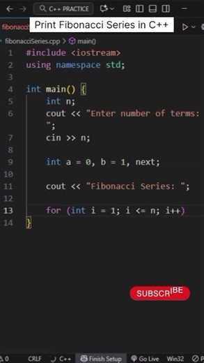 Fibonacci Fun: C++ Coding in 40 Seconds!