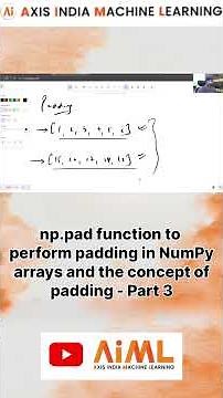 np.pad function to perform padding in NumPy arrays and the concept of padding #numpy #python