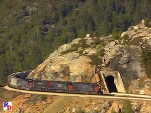 Southern Pacific trains master the grades of Donner Pass with the roar of EMD's in run 8. From the Pentrex show "Donner Pass - SP's Sierra Crossing" https://rfd.video/Donner | Railfan Depot