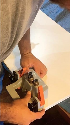 Blum EcoDrill making easy work of hinge installation! @Blum_usa