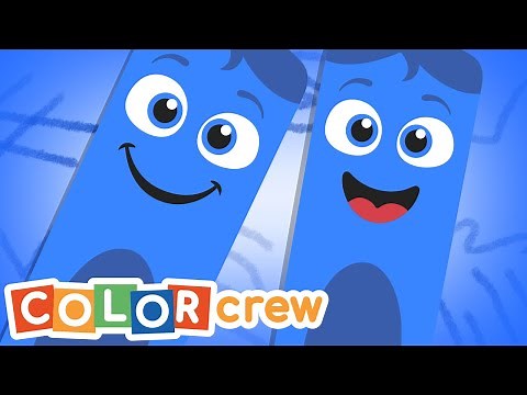 Toddler Learning Video | Color Crew - Blue & Green | @BabyFirst Learn Colors, ABCs, Rhymes & More ​