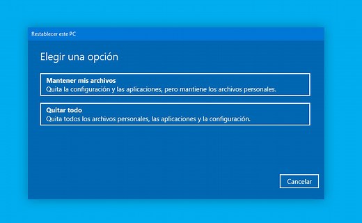 Cómo restablecer Windows 10 desde cero para dejarlo como nuevo