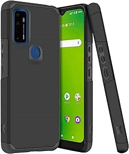 HRWireless Compatible For AT&T Radiant Max 5G 6.8" (5G Version Only) / Cricket Dream 5G / (MetKase Color Series) Premium Minimalistic with Air Cushion Spring Technology ShockProof Hybrid Case Cover