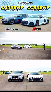 862K views · 5.5K reactions | BMW M140i (1200 HP) VS Audi R8 TT (1150 HP) Credit : @officially_gassed @tomwrigleyperformance @alex_collins98 @qstuning #reels #bmw #m140i #bmwm140i #audi #r8 #audir8 #r8v10 #audir8v10 #v10 #twinturbo #single #turbo #1200hp | BMW WORLD E60 | Facebook