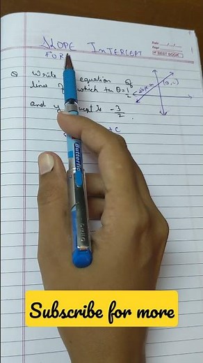 Slope intercept form that passes through a point