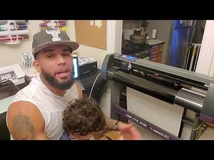 using my UScutter 871 Mk2 plotter to do a store front decal