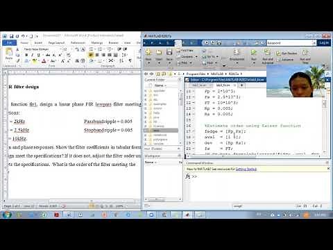 Signal Processing Matlab - FIR Filter Design -Eg Kaiser Window