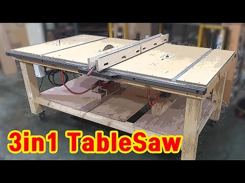 Make a Tablesaw (3in1 ) Router table jigsaw table