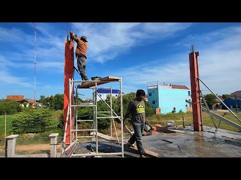 Hidden Trick to Install Cast Concrete Columns Perfectly