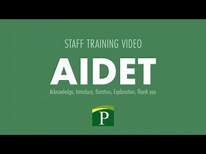 AIDET Communication Framework | Staff Training Video