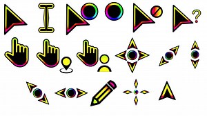 Neon RGB Animated Computer Cursor Pack, Perfect for Gamers & Creatives - Etsy