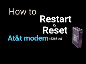 How to restart or reset att 5268ac wifi modem
