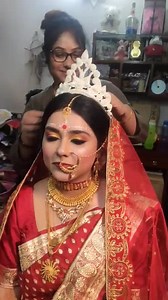 Bengali bridal look❤️❤️real bride ##Contact on : 8617793009 for booking and course related enquiry Studio :Sarmi's creation Location : Dhakuria Professional bridal makeup course by Sarmi's creation (Sarmi's Bridal Makeover)Training Classes Next session will be starting cooming soon admission going on for limited seats....those who r interested plz contact with me☎8617793009...or inbox | Sarmi's creation