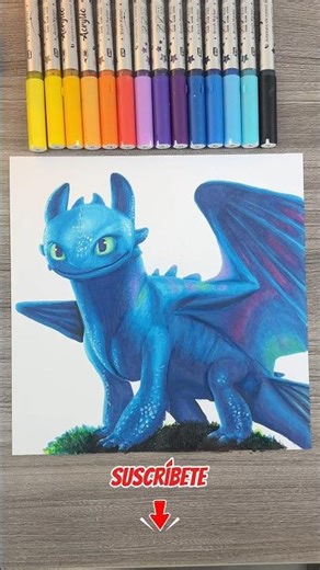I drew Toothless, but in blue 💙 #drawings #art