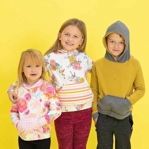 Free Kids Hoodie Sewing Pattern - Sweet Red Poppy