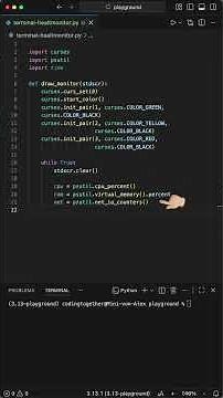 Real-Time CPU & RAM Monitor for Your Terminal in Python