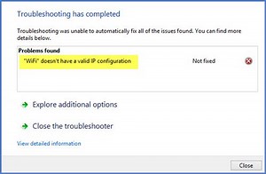 Ethernet or WiFi doesn't have a valid IP configuration in Windows 11/10