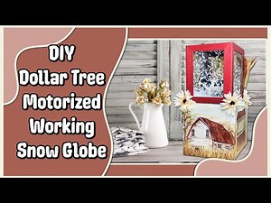 DIY Dollar Tree Motorized Blowing Snow Globe Falling Snow | Fall To Winter | Easy Dollar Tree Crafts
