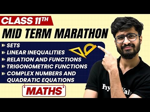 Complete CBSE Maths - Class 11th | MID Term in One Shot | Marathon Series 🔥