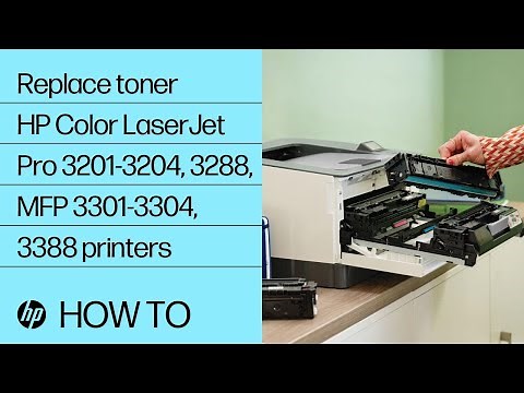 How to replace toner cartridges | HP Color LaserJet Pro 3201-3204, 3288, MFP 3301-3304, 3388 printer