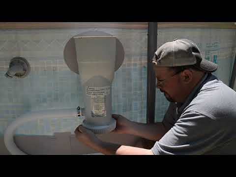 SUMMER WAVES ABOVE GROUND POOL SAND FILTER CONVERSION COMPLETION!!! STARTING THE PUMP!