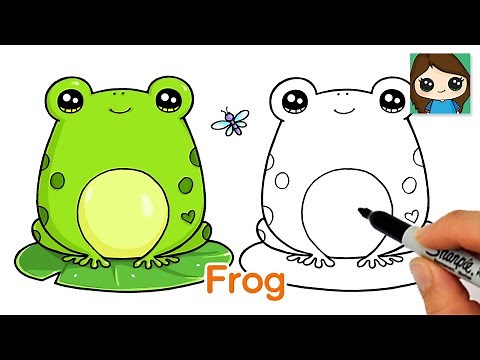 How to Draw a Cute Frog Easy 🐸