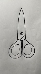 Simple Scissors Drawing step by step #reelsvideoシ #scissors #tuitorial #art | Kobir Art And Drawing