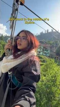 I GOT STUCK IN THE MIDDLE OF A ZIPLINE😨💔 #scary #experience