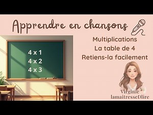 La table de 4 en chanson 🎶 | Maths CP-CM2 | Apprendre en rythme et en comprenant