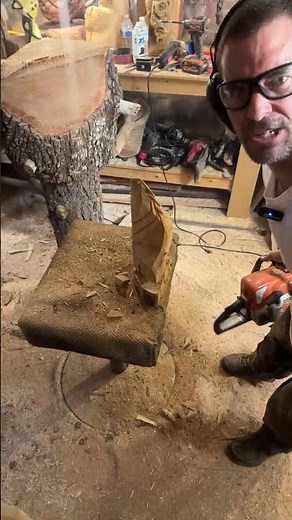 ￼ Chainsaw Carving FAIL 😱 Log Snaps While I’m Carving!