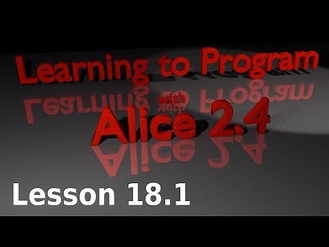 Alice Tutorial 2.4 Lesson 18.1 - Basic Mouse Tracking (1 of 3)