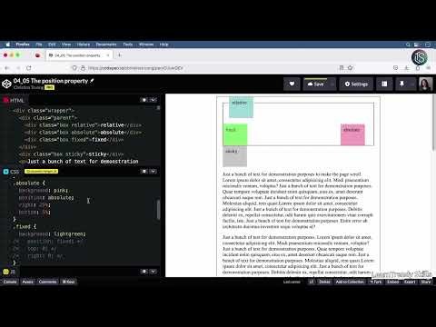 CSS Position Property Explained | Static, Relative, Absolute & Fixed