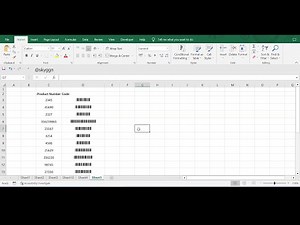 MS Excel - How to Create Barcodes