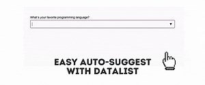 🔎 Easy Autocomplete / Suggestions for Inputs with just HTML5 | datalist tag