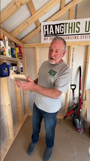 Organize All Your Containers in Your Shed | Ledge Shelf Organizer by HangThis Up