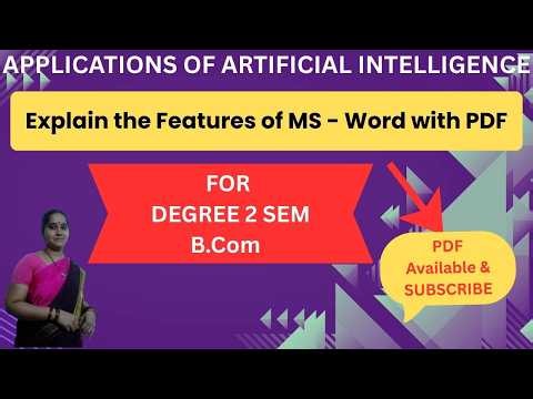 Features of MS - Word // Important Features of MS Word//Microsoft Word Features and Uses// OAT
