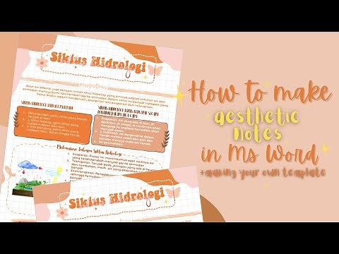 How To Make Aesthetic Note In Microsoft Word | Simple and Easy + Free Template
