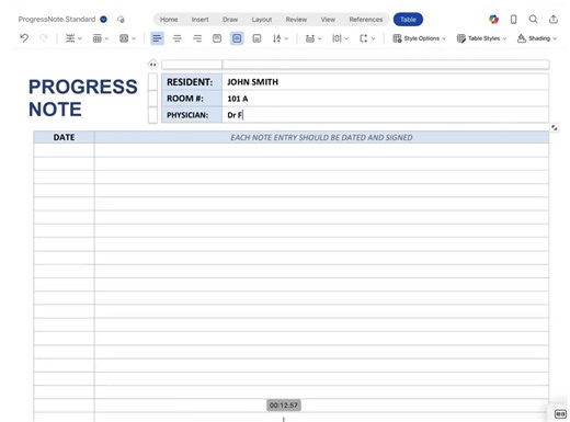 Progress Note - EDITABLE - for Resident and Patient Care (medical and Non-medical Use) - Etsy UK