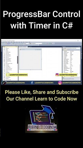 Progress Bar in C# Using a Timer - Tutorial #shorts #short #csharp #progressbar