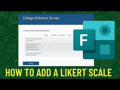 Microsoft Forms: How to Add a Likert Scale